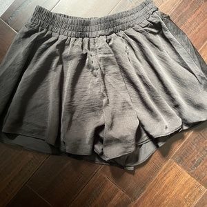 Black Flowy Shorts